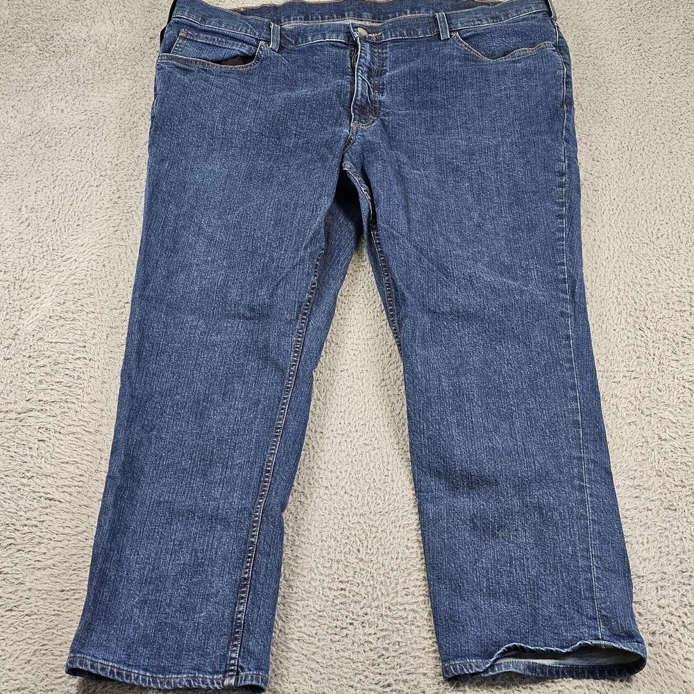 40 Grit Jeans Mens 44x30 Blue Stretch Denim Straight Leg Slim Fit Workwear
